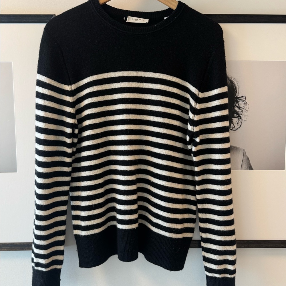 Equipment Brand - 100% cashmere striped sweater